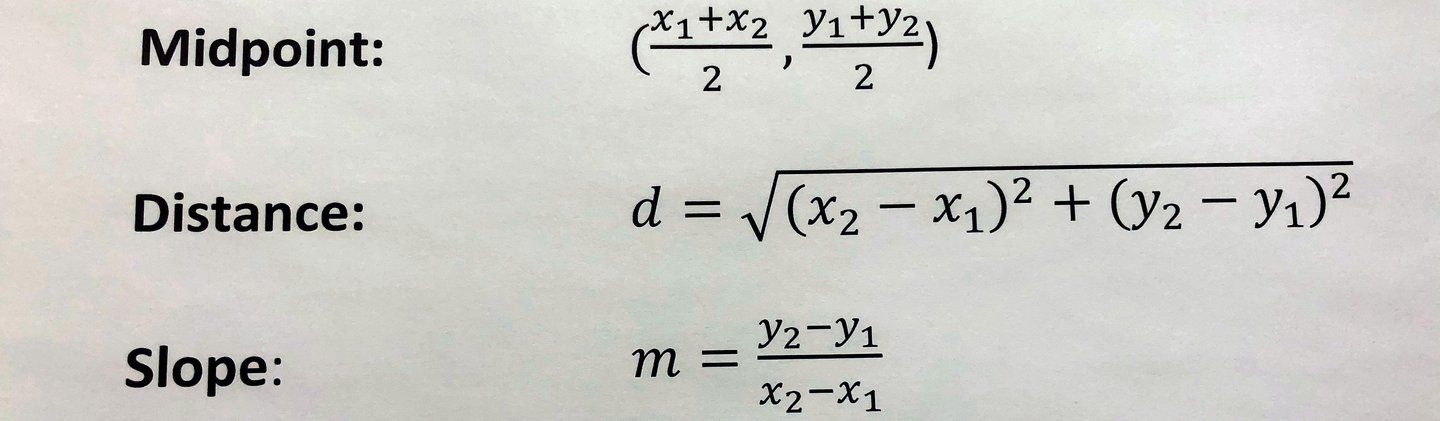 Distance And Midpoint Formula Practice